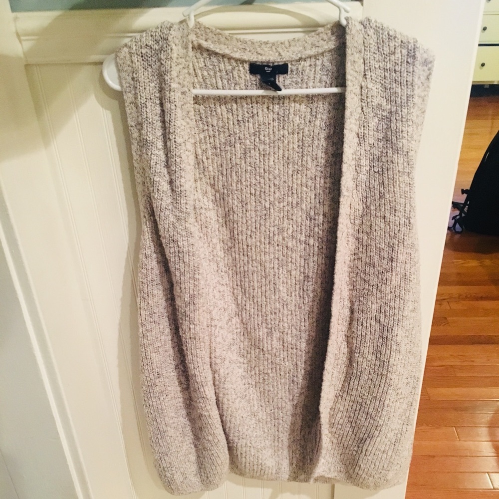 Long, Open Sweater Vest